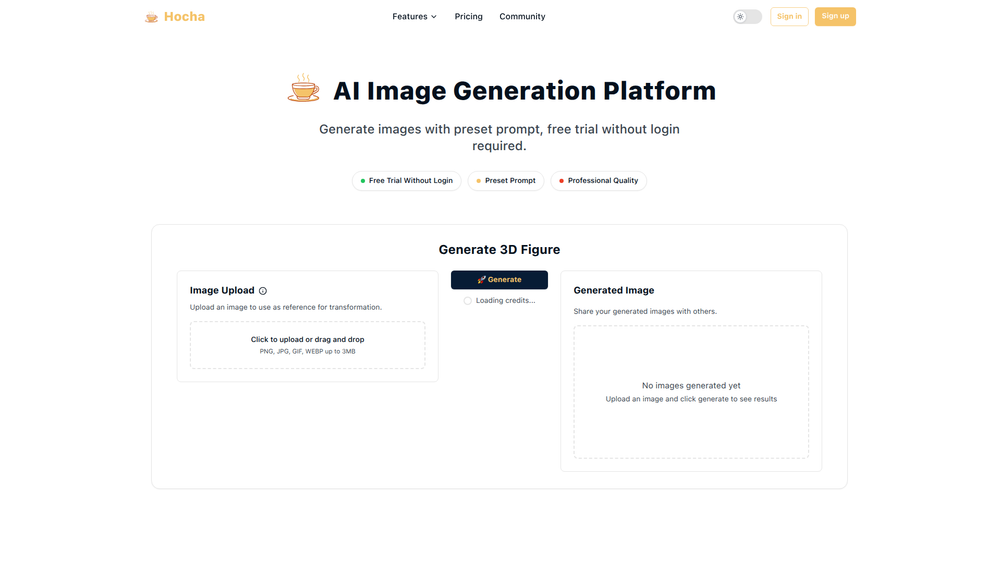 Screenshot of Hocha AI