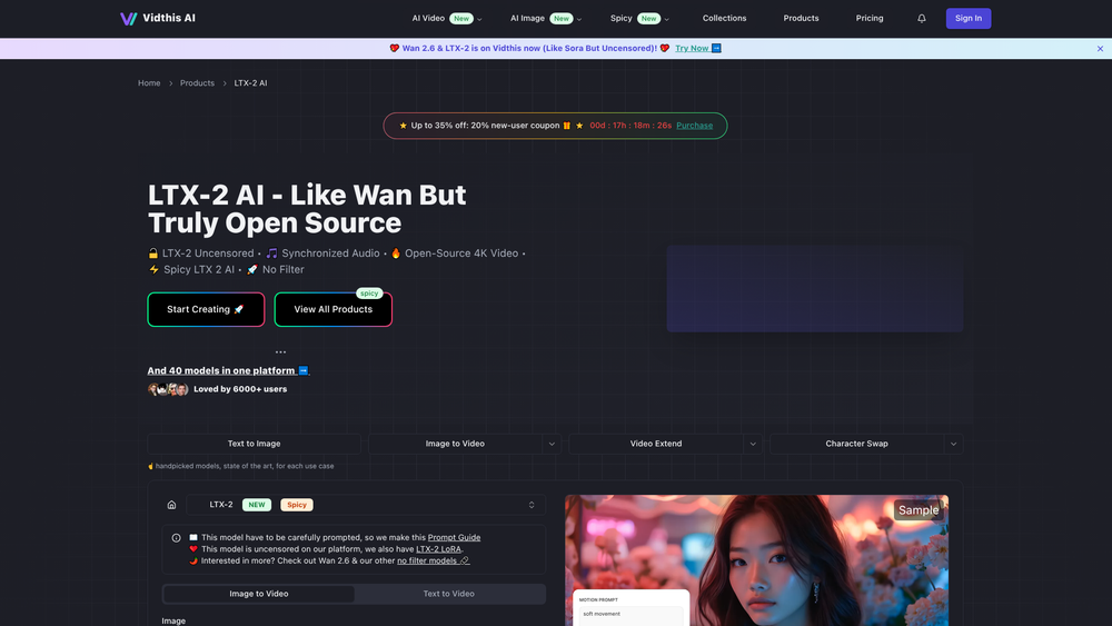 Screenshot of LTX-2 AI-
