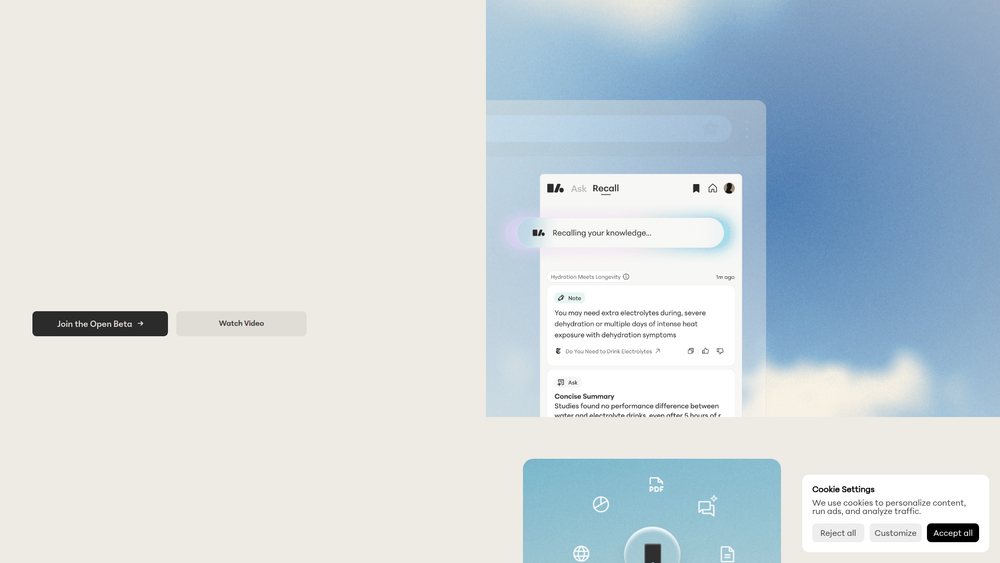 Screenshot of Liminary Screenshot of Liminary