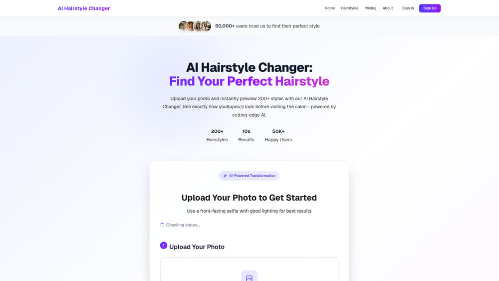 Screenshot of AI Hairstyle Changer- Screenshot of AI Hairstyle Changer-