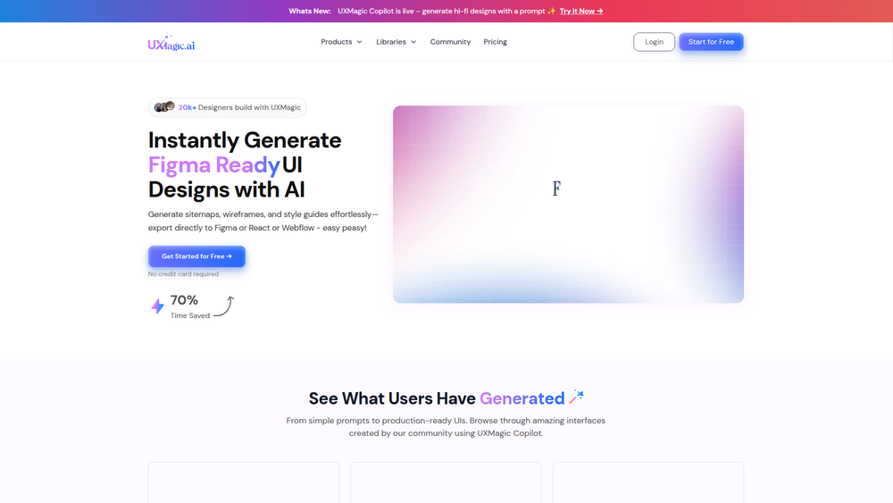 Screenshot of UX Magic