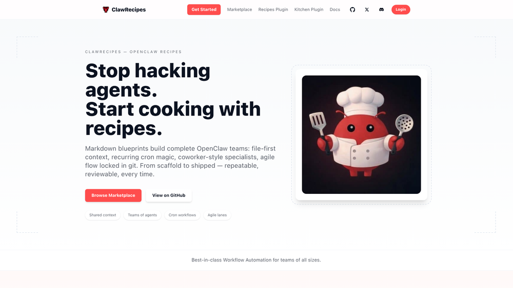 Screenshot of ClawRecipes