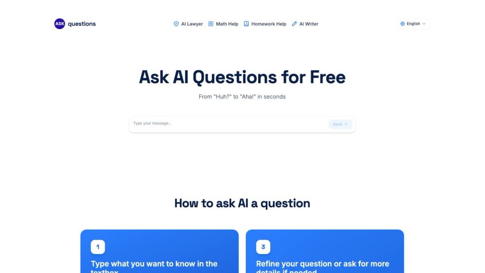 Screenshot of Ask AI Questions Online Screenshot of Ask AI Questions Online