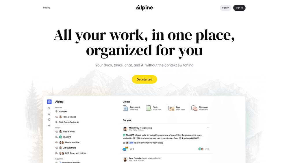 Screenshot of Alpine Screenshot of Alpine