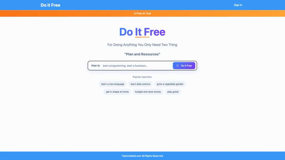 Screenshot of Do it Free AI