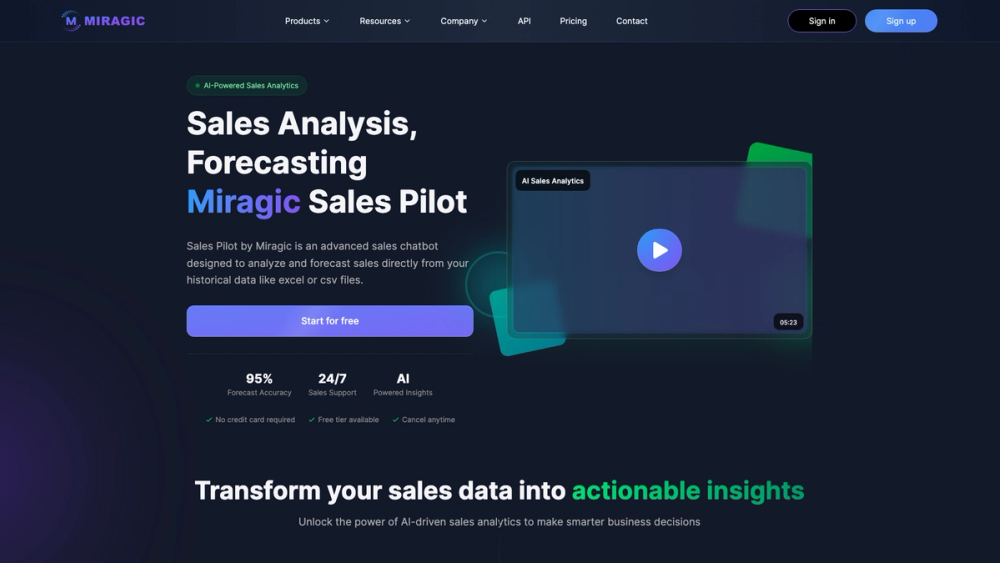 Screenshot of Miragic - SalesPilot
