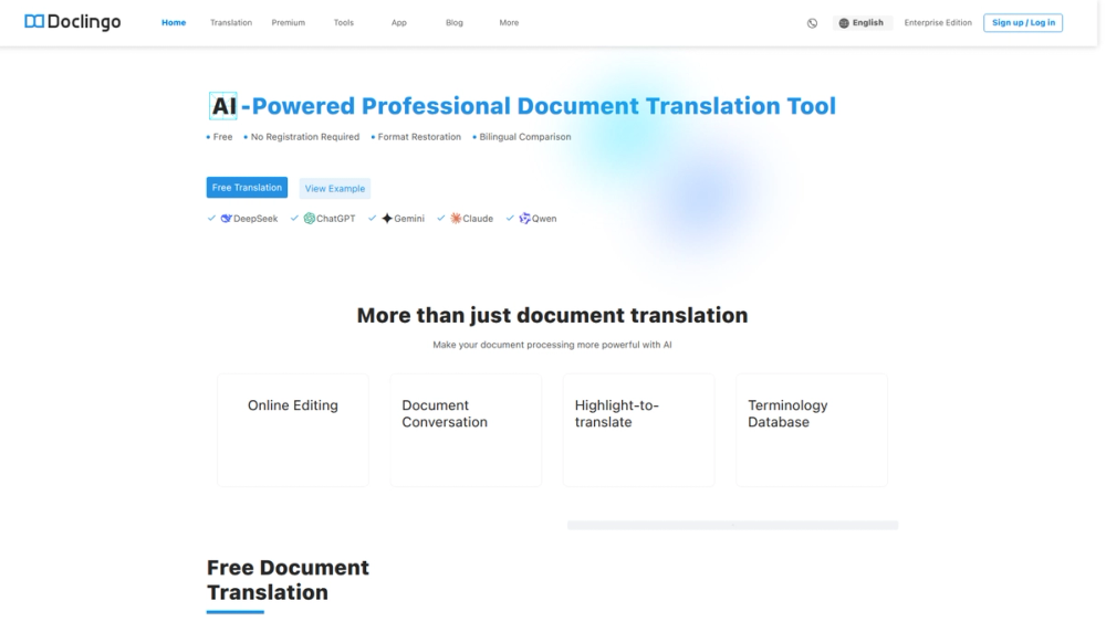 Screenshot of Doclingo