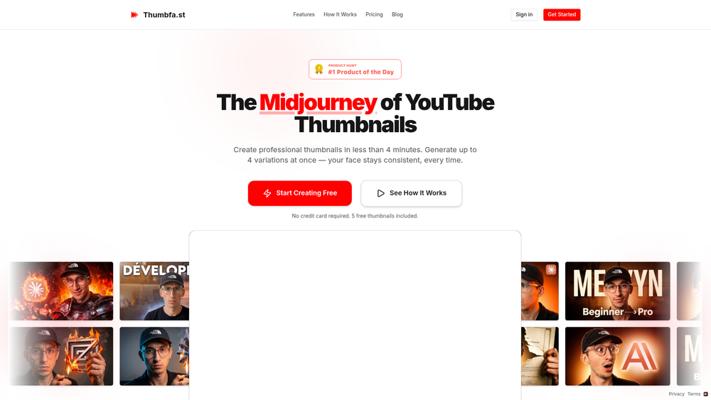 Screenshot of Thumbfa.st