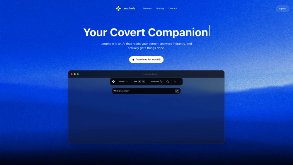 Screenshot of Loophole