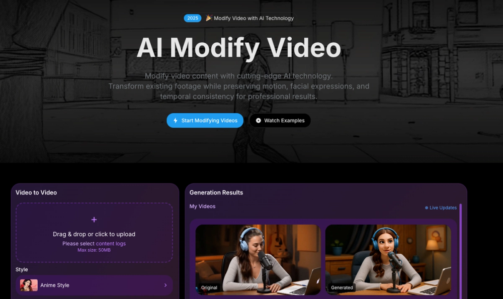 image of AI Modify Video