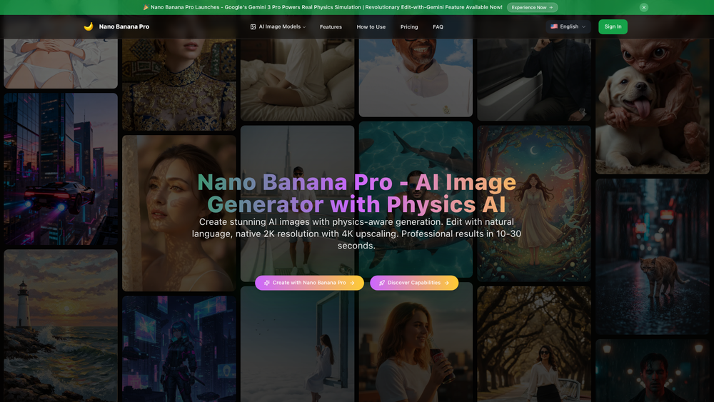 Screenshot of Nano Banana Pro - AI Image Generator with Physics AI Screenshot of Nano Banana Pro - AI Image Generator with Physics AI