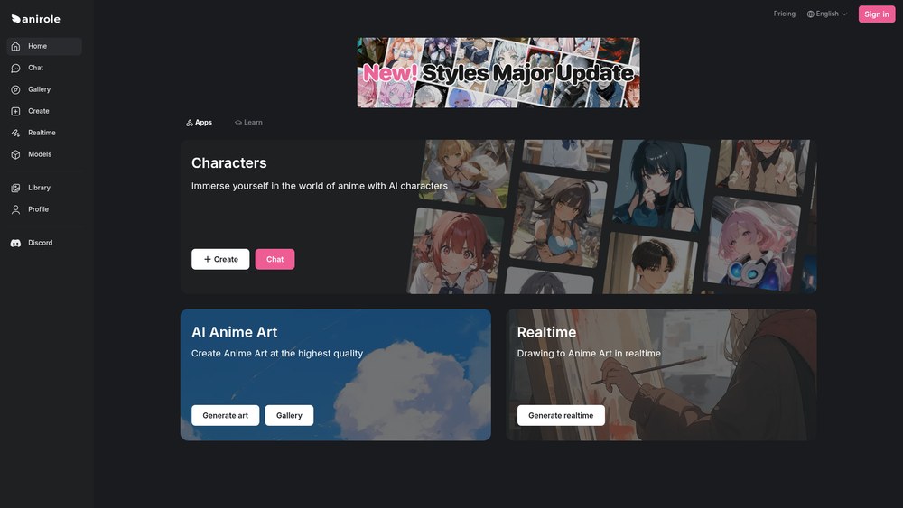 Screenshot of Anirole