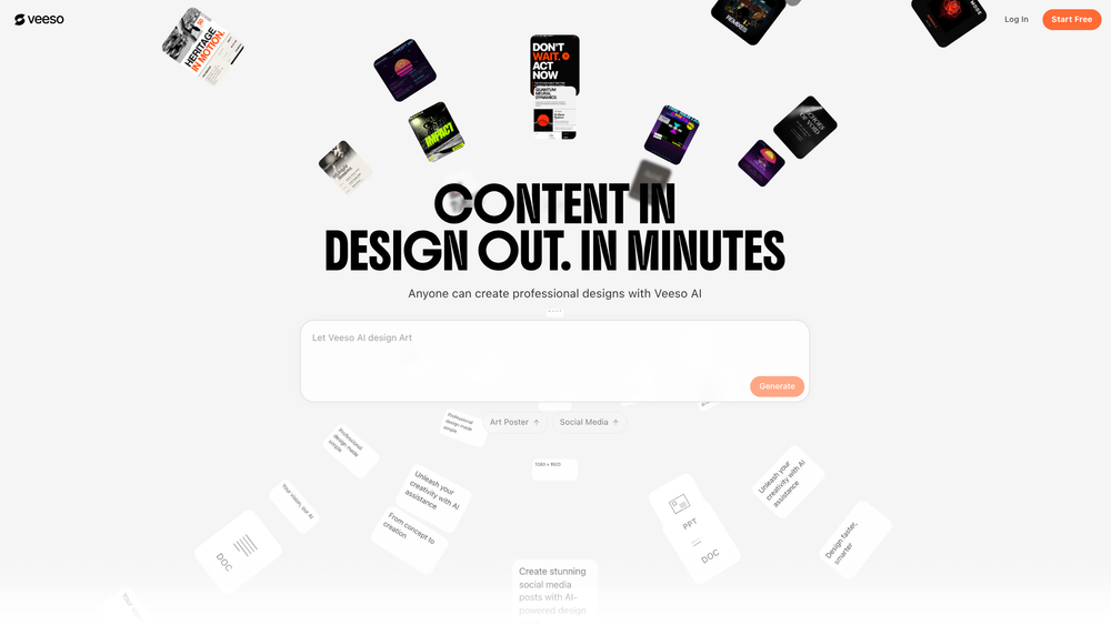 Screenshot of Veeso AI