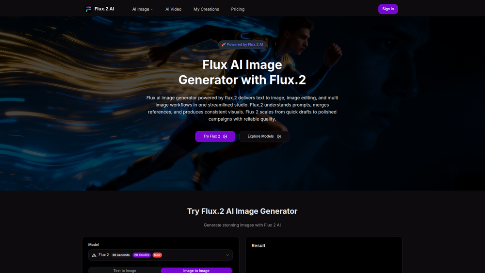 Screenshot of Flux 2 AI Screenshot of Flux 2 AI