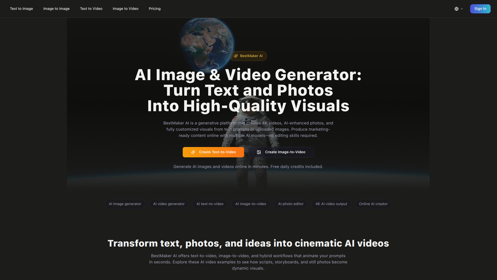 Screenshot of BestMaker AI Screenshot of BestMaker AI