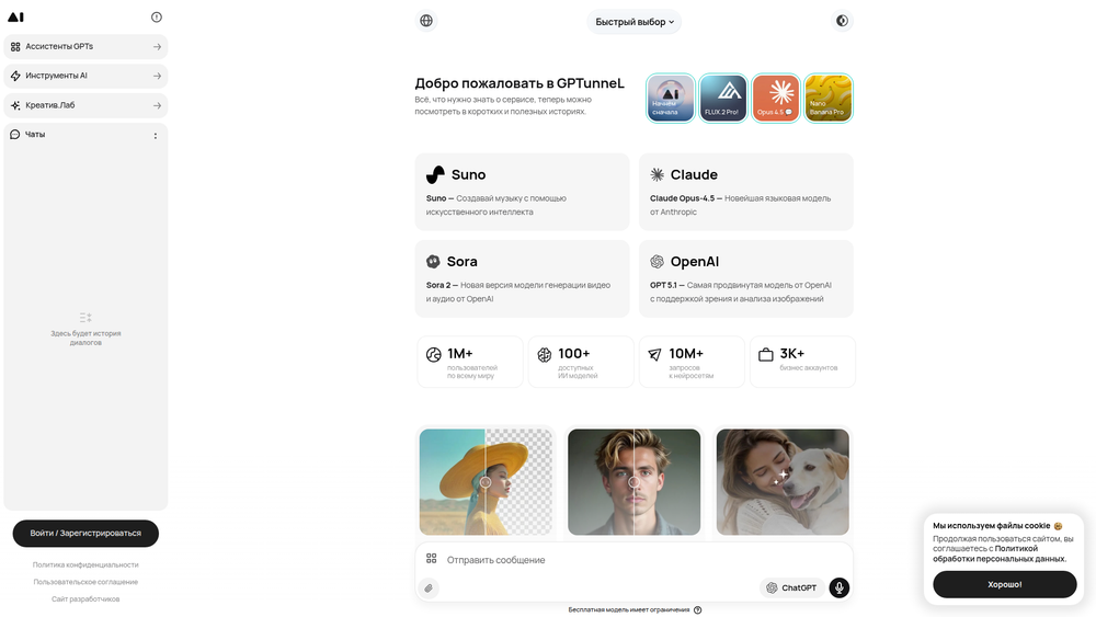 Screenshot of GPTunneL