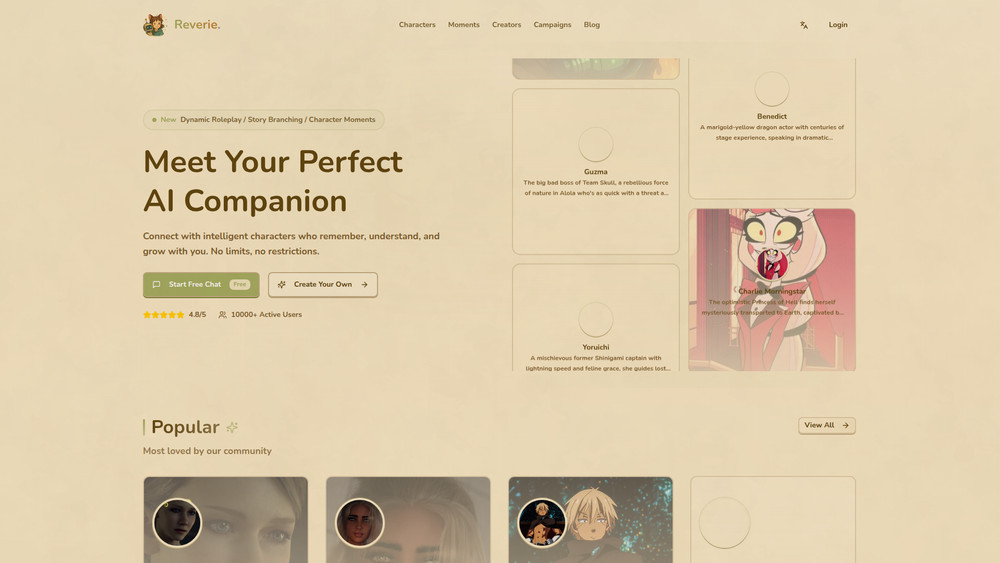 Screenshot of Reverie-