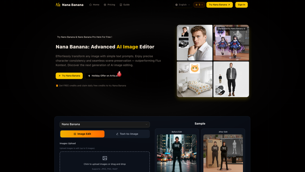 Screenshot of Nana Banana AI Image Editor Screenshot of Nana Banana AI Image Editor