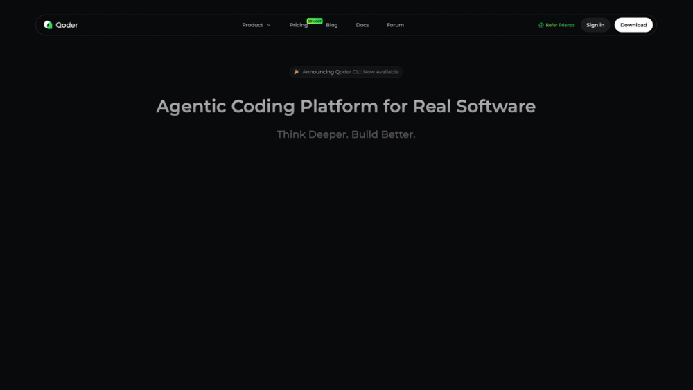 Screenshot of Qoder