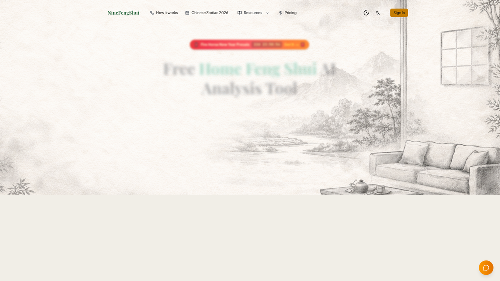 Screenshot of NineFengShui