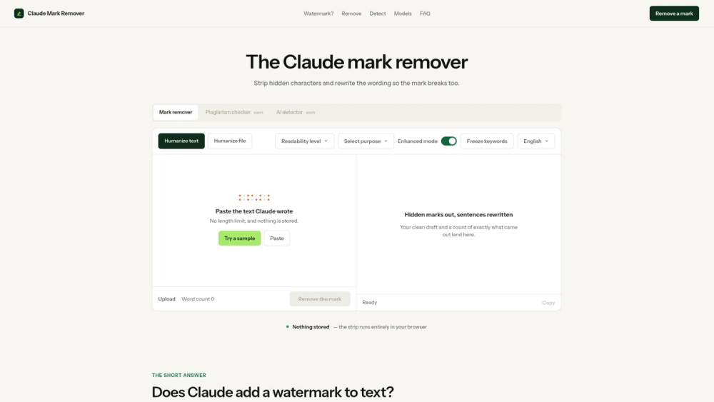 image of Claude Mark Remover