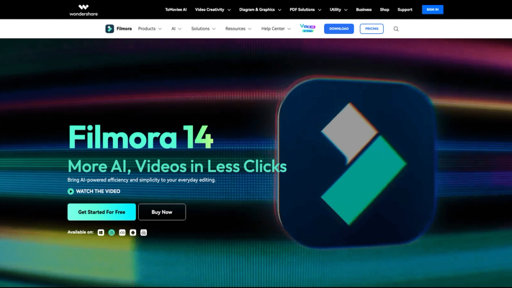 Screenshot of Wondershare Filmora
