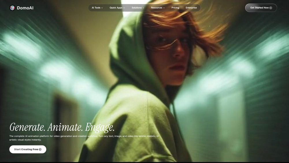 Screenshot of Domo AI