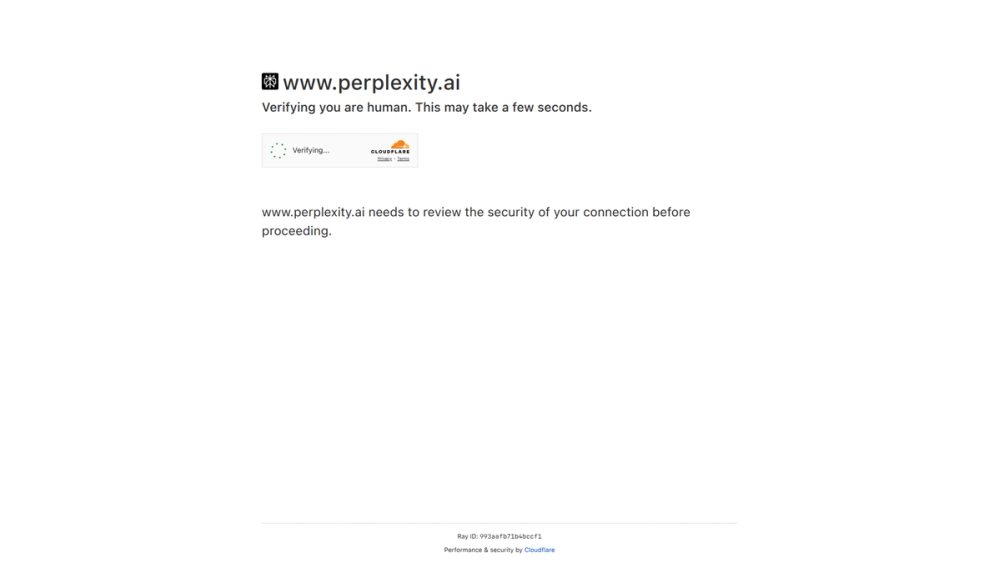 Screenshot of Perplexity AI