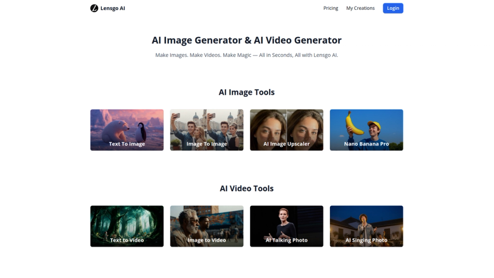 Screenshot of Lensgo AI Screenshot of Lensgo AI