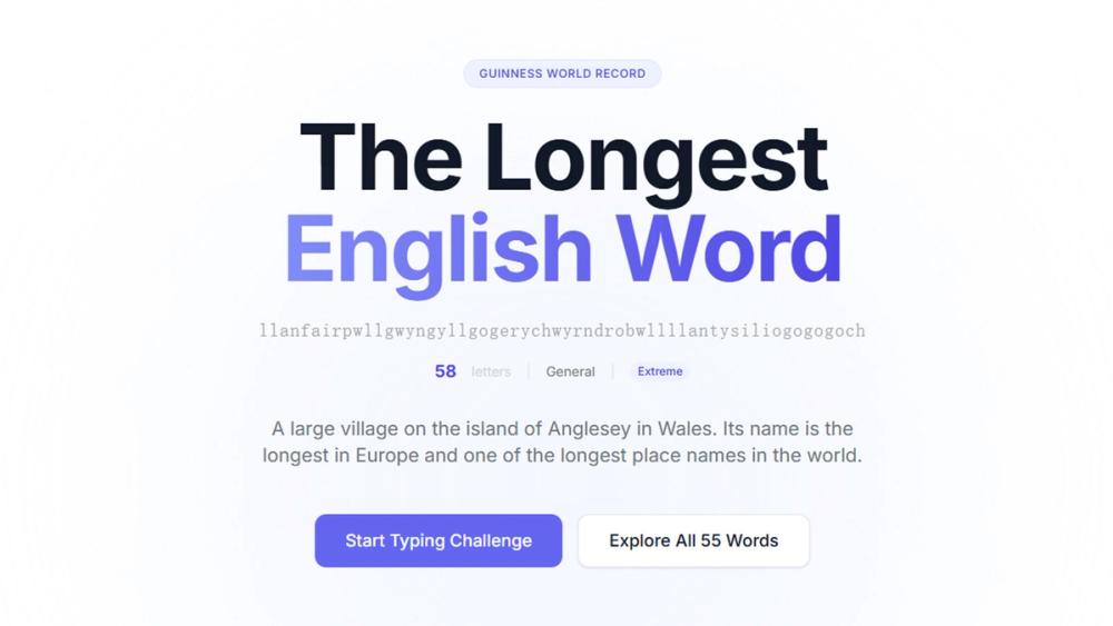 image of The Longest English Word