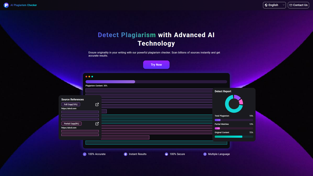 Screenshot of AIPlagiarismChecker Screenshot of AIPlagiarismChecker