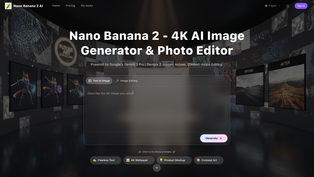 Screenshot of Nano Banana 2 AI