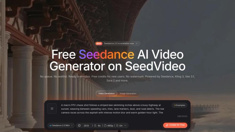 image of Seedance AI Video Generator