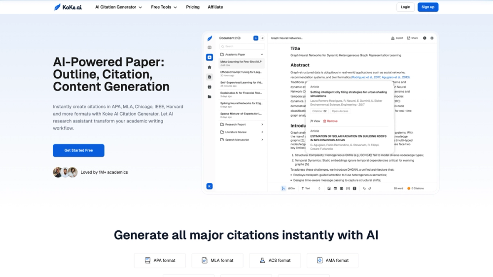 Screenshot of Koke AI Screenshot of Koke AI