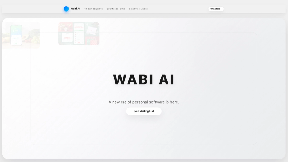 Screenshot of wabi.ai