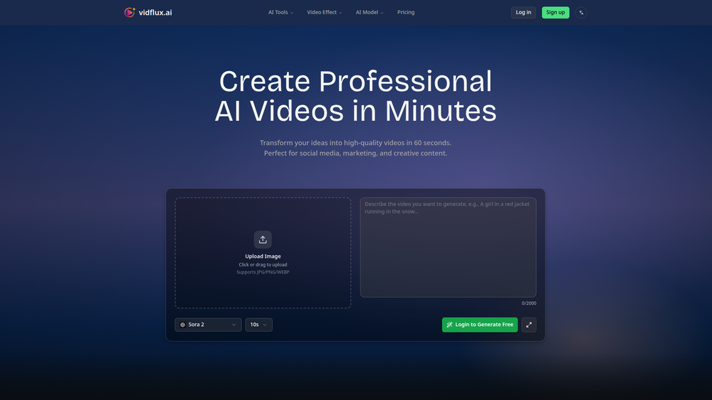 Screenshot of vidflux