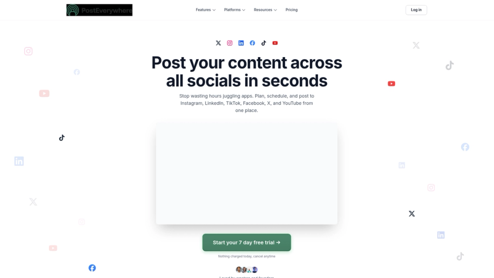 Screenshot of PostEverywhere.ai