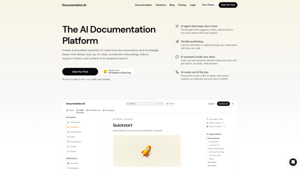 Screenshot of Documentation.AI Screenshot of Documentation.AI