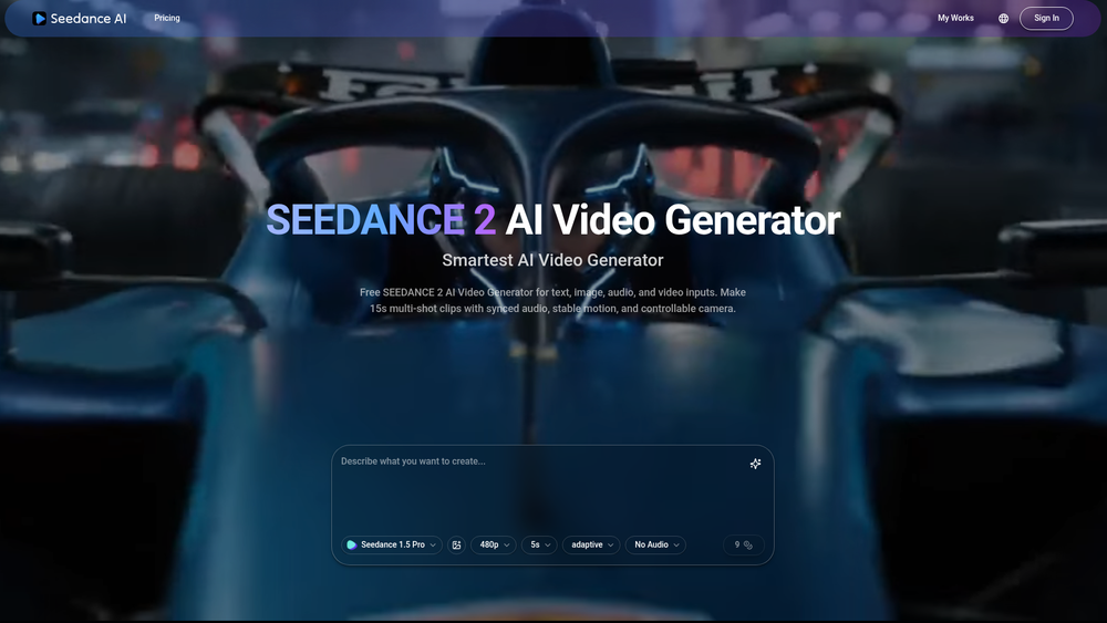 Screenshot of SEEDANCE 2 AI Video Generator Screenshot of SEEDANCE 2 AI Video Generator