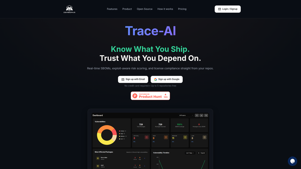 Screenshot of Trace-AI