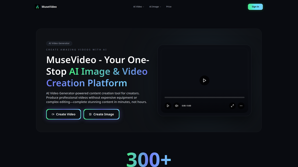 Screenshot of MuseVideo