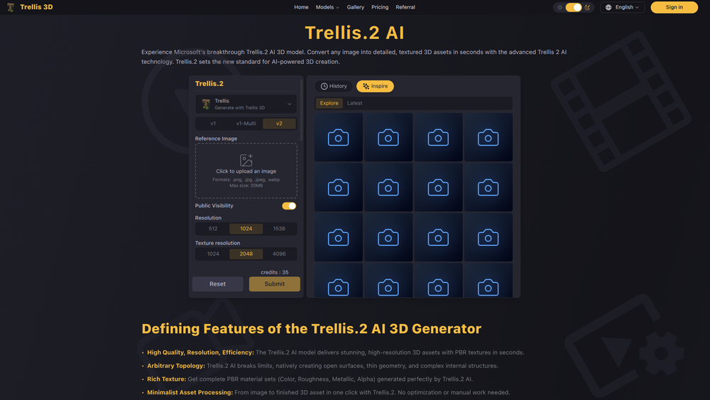 Screenshot of Trellis.2 AI 3D