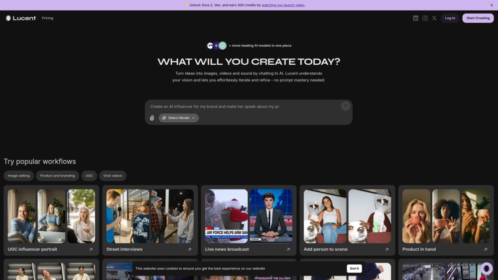 Screenshot of Lucent Chat