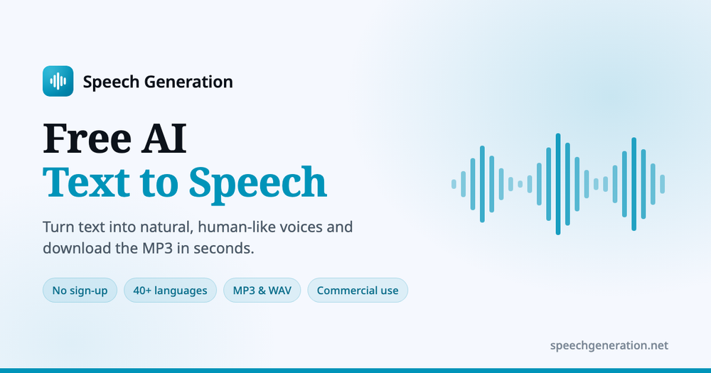 image of Speech Generation