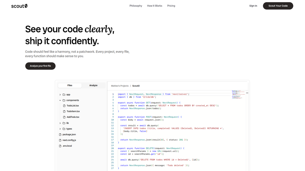 Screenshot of Scout0 Screenshot of Scout0