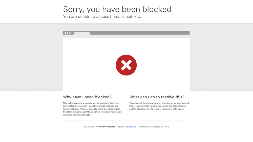 Screenshot of Humanizeaitext AI