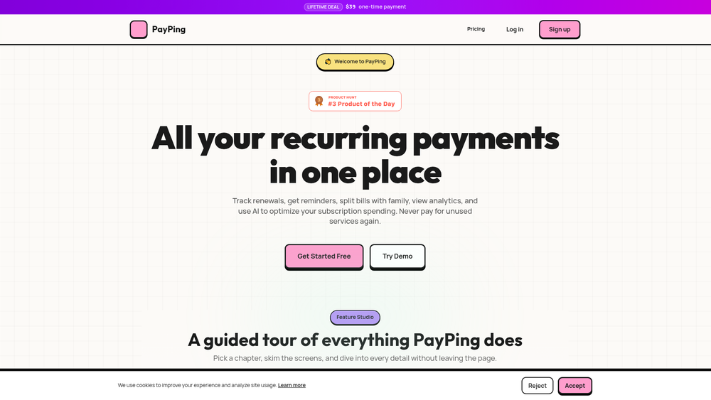 Screenshot of PayPing Screenshot of PayPing