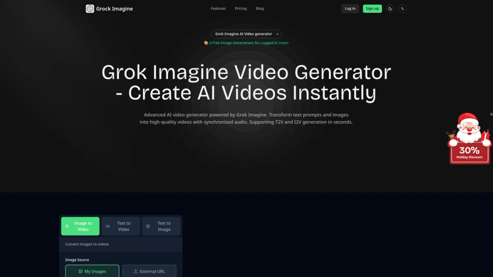 Screenshot of grockimagine.com