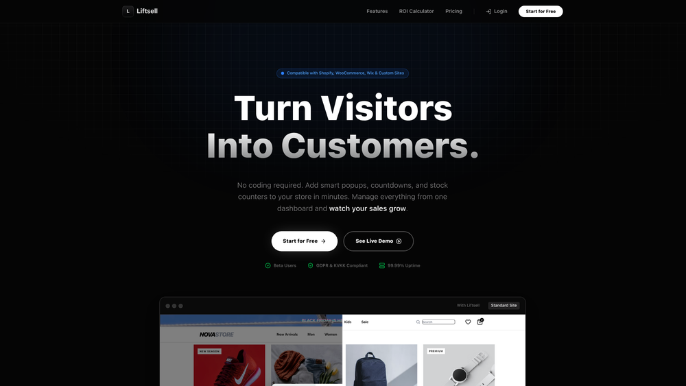 Screenshot of Liftsell