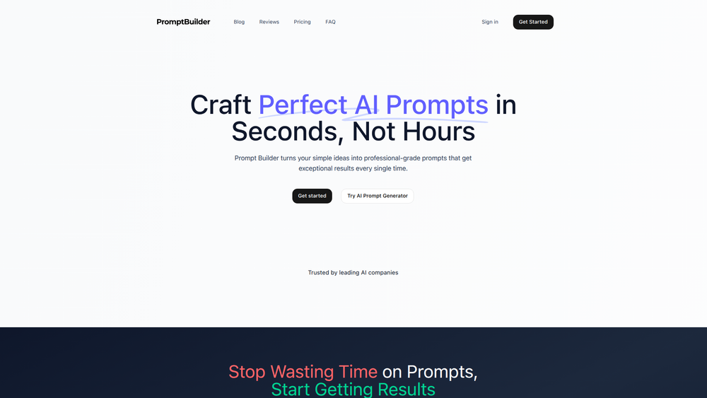 Screenshot of Prompt Builder